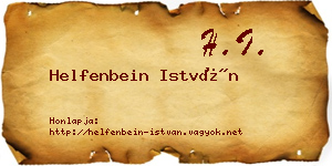 Helfenbein István névjegykártya