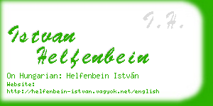 istvan helfenbein business card